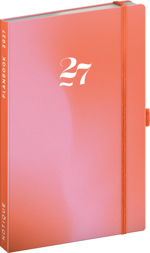 Diář/notes 2027: Planbook - Korál, 13 x 21 cm
