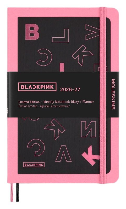 18měsíční diář Moleskine Blackpink 2026-2027 - tvrdé desky, L, týdenní