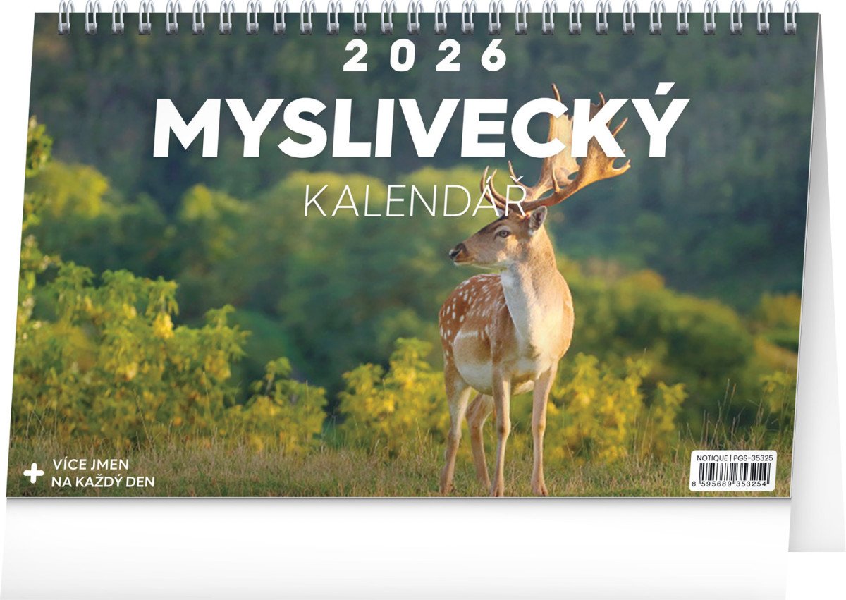 Kalendář 2026 stolní: Myslivecký, 23,1 x 14,5 cm