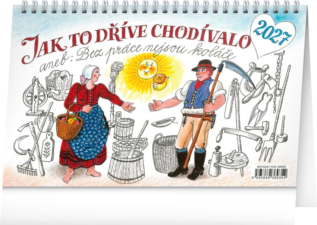 Kalendář 2027 stolní: Jak to dříve chodívalo..., 23,1 x 14,5 cm – Kamila Skopová