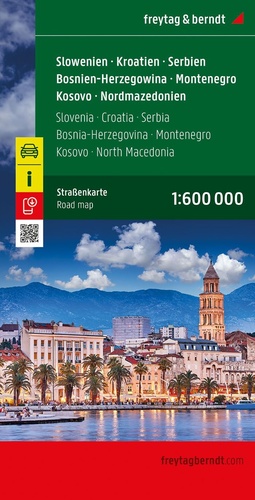 Automapa Slovinsko, Chorvatsko, Srbsko, Bosna a Hercegovina, Černá Hora