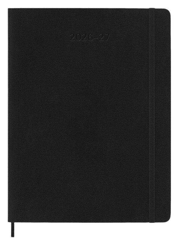 18měsíční diář Moleskine 2026-27 - měkké desky, XL, týdenní, černý