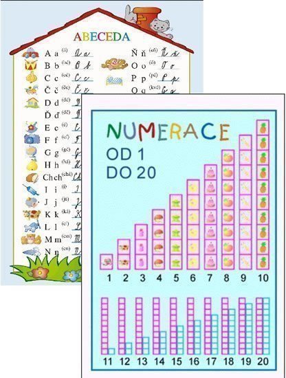 Abeceda / Numerace 1-20 (karta) – Potůčková,Potůček