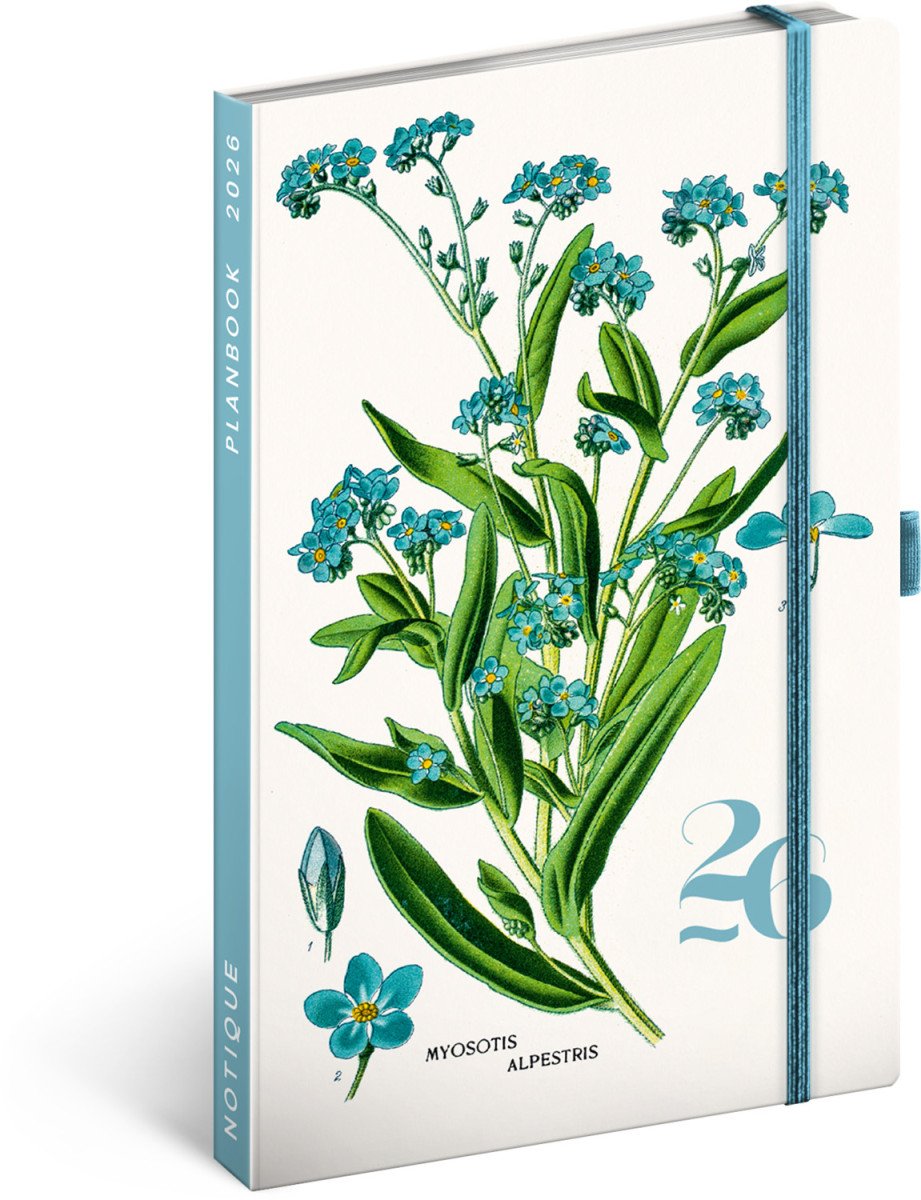 Diář/notes 2026: Planbook - Herbář, 13 x 21 cm