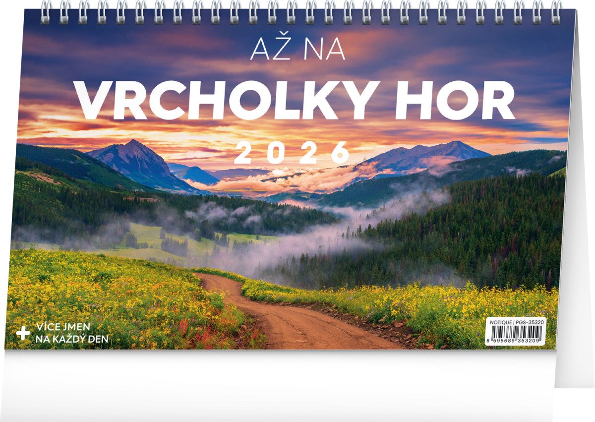 Až na vrcholky hor 2026 - stolní kalendář