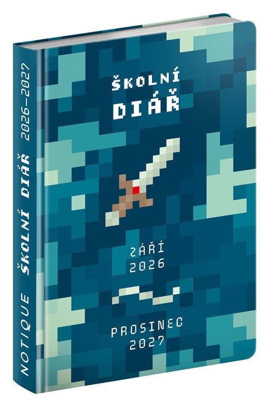 Školní diář 2026/2027 Gamer (září 2026 - prosinec 2027), 9,8 x 14,5 cm – -