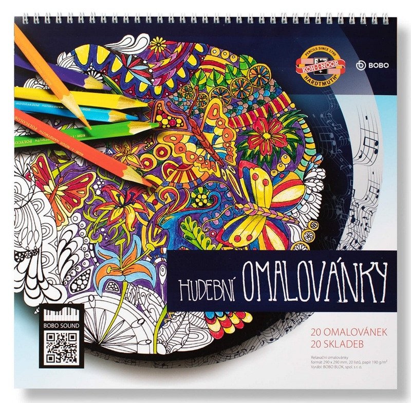 Hudební omalovánky 290 x 290 mm, 20 listů