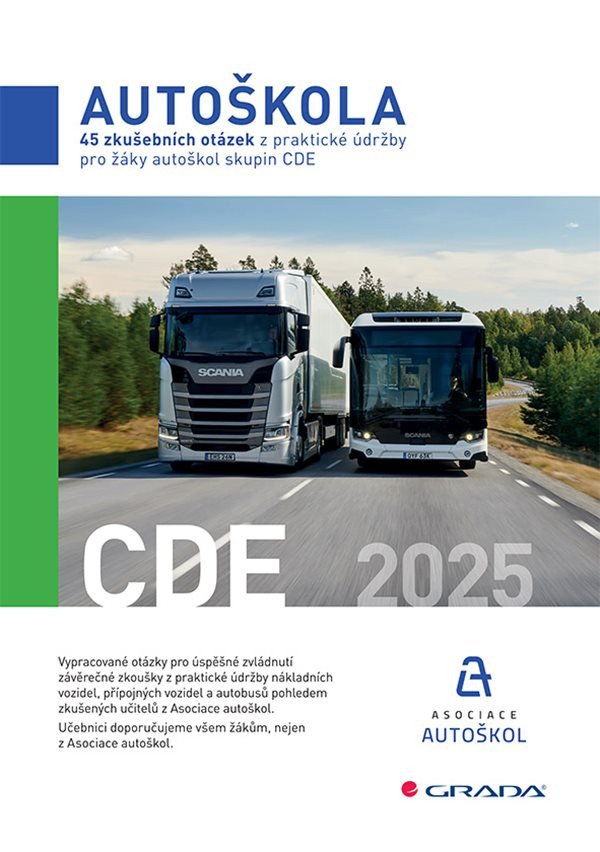 45 zkušebních otázek z praktické údržby pro žáky autoškol skupin CDE 2025 – Asociace autoškol ČR