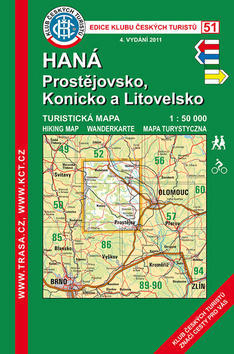 KČT 51 Haná, Prostějovsko - 1:50 000