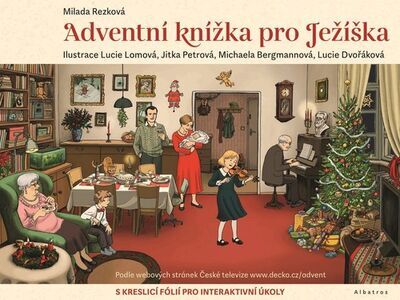 Adventní knížka pro Ježíška - S kreslící fólií pro ineraktivní úkoly - Milada Rezková