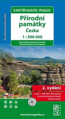 Přírodní památky Česka - 1:500 000