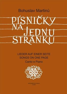 Písničky na jednu stránku - Bohuslav Martinů