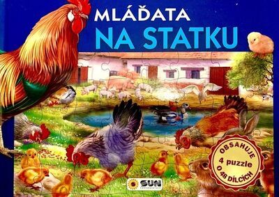 Mláďata na statku - Obsahuje 4 puzzle o 48 dílcích