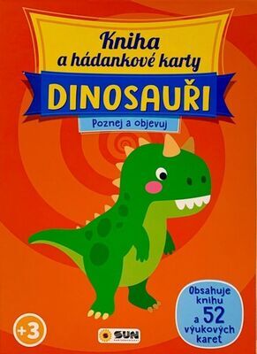 Kniha a hádankové karty  Dinosauři - Poznej a objevuj