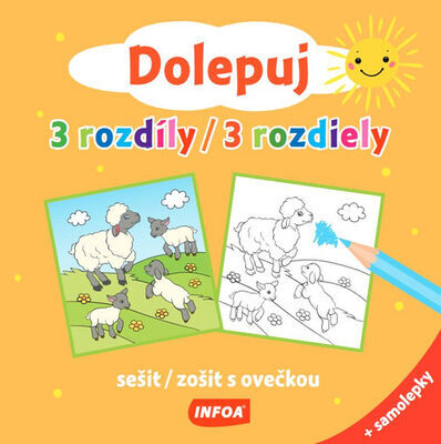 Dolepuj 3 rozdíly/3 rozdiely - sešit/zošit s ovečkou