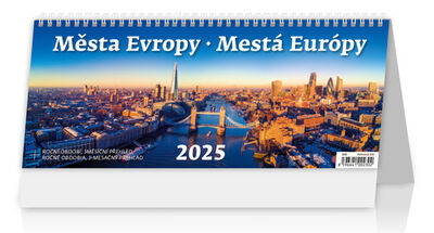 Města Evropy 2025 - stolní kalendář