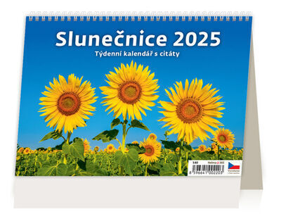 Slunečnice 2025 - stolní kalendář - Týdenní kalendář s citáty